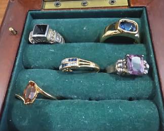 Assorted Gemstone Rings Collection