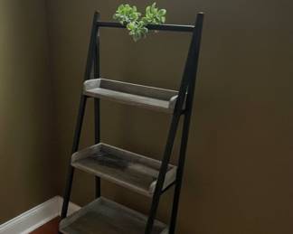 Industrial Style Three-Tier Ladder Shelf