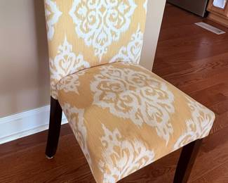 Damask Upholstered Parsons Dining Chairs Style