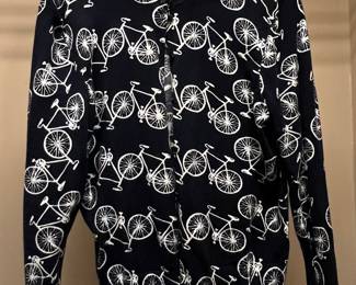 Crown & Ivy Bicycle Print Cardigan