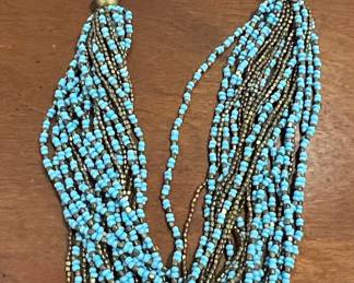 Boho Style Multi-Strand Seed Bead Necklace
