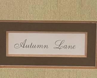 Thomas Kinkade "A Walk Down Autumn Lane" Framed Print