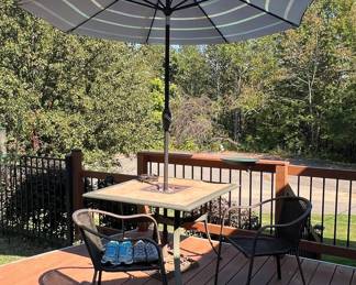 Patio Bistro Set with Umbrella