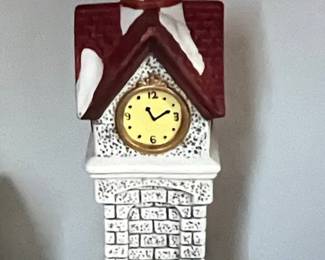 Christmas Village Style Clock Tower