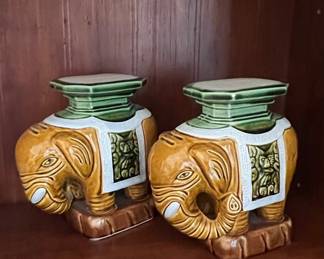 Pair of Enesco Japan Elephants