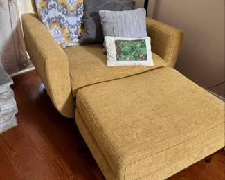 H.M. Richards Mid-Century Style Chair and Ottoman