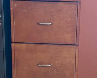 Four-Drawer Wood Veneer Filing Cabinet