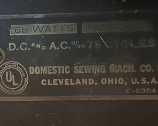 Vintage Domestic Sewing Machine Motor