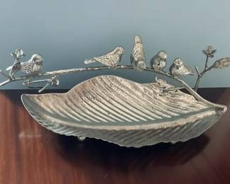 Arthur Court Style Bird and Leaf Tray