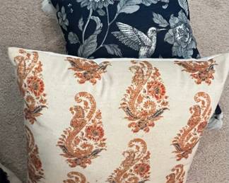 Floral and Paisley Style Decorative Throw Pillows