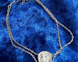 Cushion Cut Halo Style Bracelet