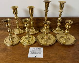 Brass candlestick collection