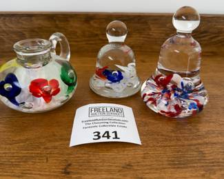 Over 200 pieces of St. Clair art glass signed paperweights and items