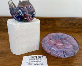 Over 200 pieces of St. Clair art glass signed paperweights and items