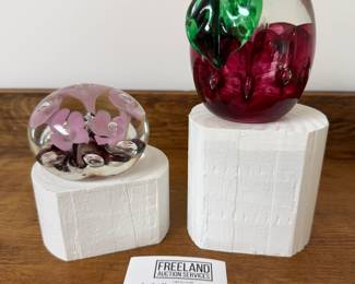 Over 200 pieces of St. Clair art glass signed paperweights and items