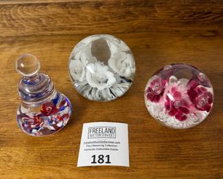Over 200 pieces of St. Clair art glass signed paperweights and items