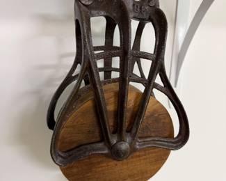 Wooden barn pulley
