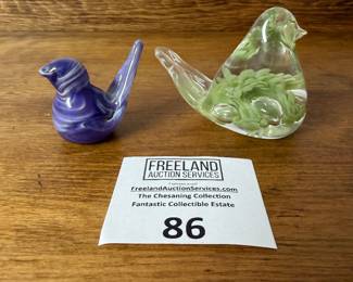 Over 200 pieces of St. Clair art glass signed paperweights and items