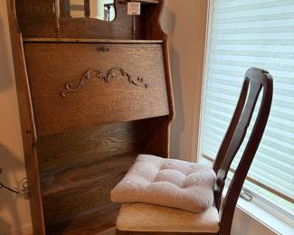 Oak antique secretary