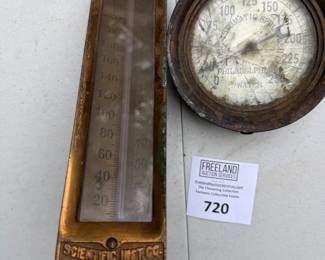 early 1900s Brass Thermometer