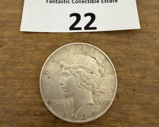 1934 Silver PEACE Dollar