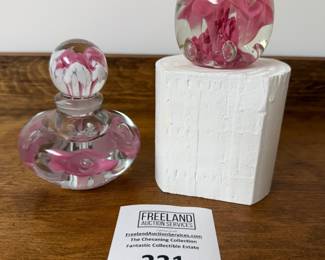 Over 200 pieces of St. Clair art glass signed paperweights and items