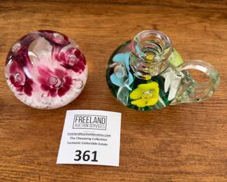 Over 200 pieces of St. Clair art glass signed paperweights and items