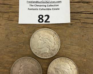 Three SILVER Dollars 1920s