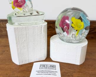 Over 200 pieces of St. Clair art glass signed paperweights and items