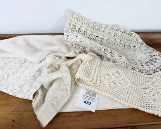 Antique Lace table runners Crocheted
