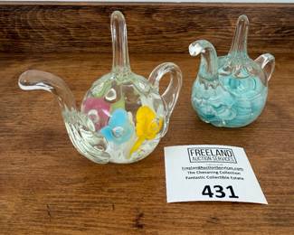 Over 200 pieces of St. Clair art glass signed paperweights and items