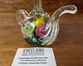 Over 200 pieces of St. Clair art glass signed paperweights and items