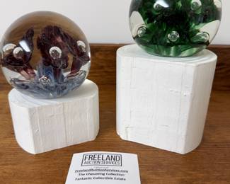 Over 200 pieces of St. Clair art glass signed paperweights and items