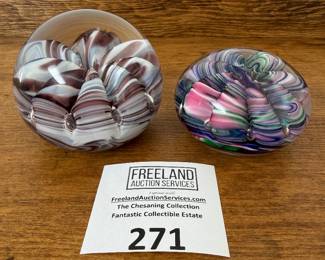Over 200 pieces of St. Clair art glass signed paperweights and items