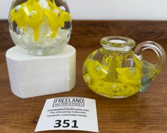 Over 200 pieces of St. Clair art glass signed paperweights and items