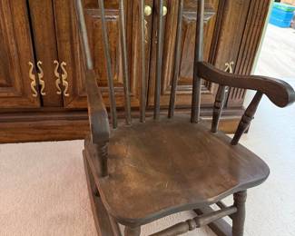 Oak childs rocker