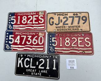 Vintage license plates