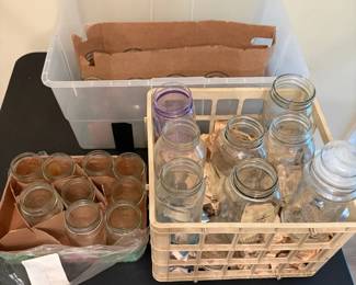 Mixed Mason  Storage Jars with Ball and Anchor Hocking Examples