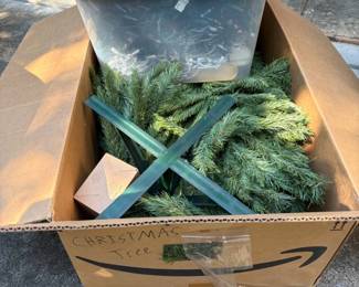 Artificial Christmas Tree with Stand  Assorted String Lights