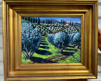  06 Jim Chapman Signed Fiesta le Olive Grove I Original Landscape Painting  MerrillJennings Gallery