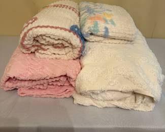 Four Chenille  Textured Bedspreads  Lamont Queen  Pink Spread