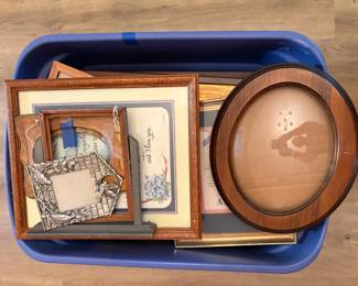 Assorted Picture Frames  Wood, GoldTone  Oval Styles