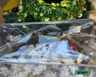 Assorted Holiday Wreaths, White Artificial Tree  Evergreen Greenery