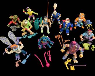 TMNT - The Early Years - Early 80s - Usagi Yojimbo, Scumbug, Triceraton, Muckman, Mutagen Man, Mondo Gecko, Slash, Baxter Stockman, Panda Khan, Napoleon Bonafrog, Casey Jones