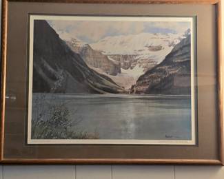 Artist signed framed print - signed Herbert Van Drimmelon