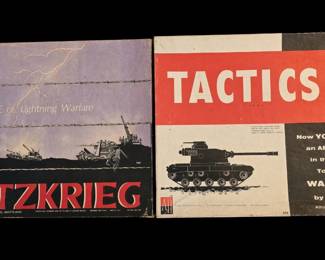 Avalon Hill bookcase wargames - 1960s bookcase wargame Blitzkrieg and the 1961 release of Tactics II