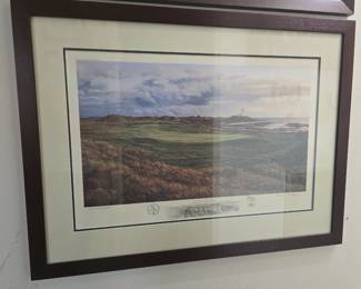 1994 Open Championship -  limited-edition print by Linda Hartough - #125 of 850 - Titled:  The 10th Hole, "Dinna Fouter" Ailsa Course Turnberry Golf Club  ( includes lighthouse)