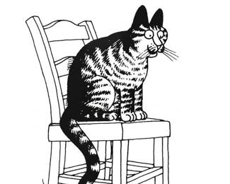 1977 Vintage B Kliban 'Cat mistaken for meatloaf' poster