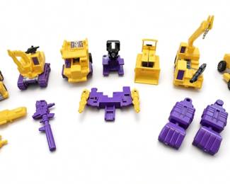 1993 Hasbro Transformers G2 Devastator - 6 vehicles with accessories. Combiner set.