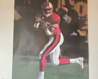 1996 Herry Rice NFL Poster 'Run Silent Run Deep' San Francisco 49ers